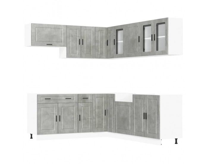 Sonata H Комплект кухненски шкафове от 11 части Porto, инженерно дърво