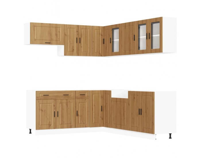 Sonata H Комплект кухненски шкафове от 11 части Porto, инженерно дърво