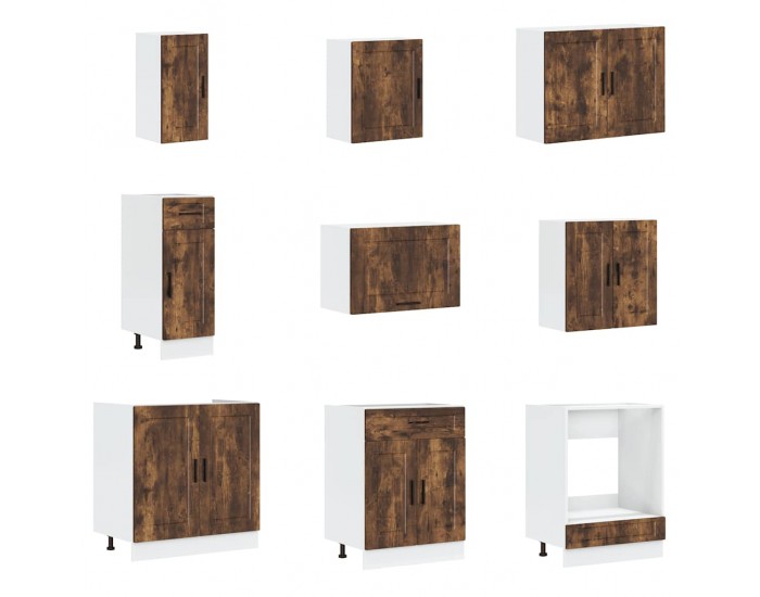 Sonata H Комплект кухненски шкафове от 14 части Porto, инженерно дърво