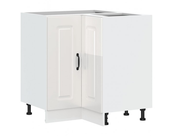 Sonata H Кухненски ъглов шкаф, Kalmar, бял гланц, инженерно дърво