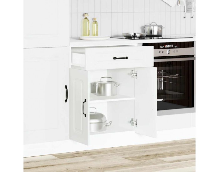 Sonata H Кухненски шкаф, Kalmar, бял, инженерно дърво