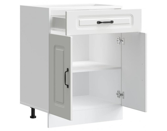 Sonata H Кухненски шкаф, Kalmar, бял, инженерно дърво