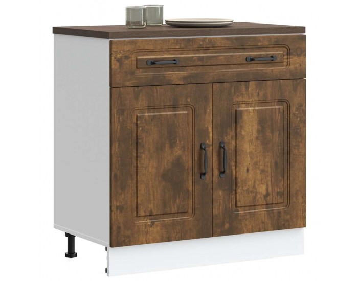 Sonata H Кухненски шкаф, Kalmar, опушен дъб, инженерно дърво