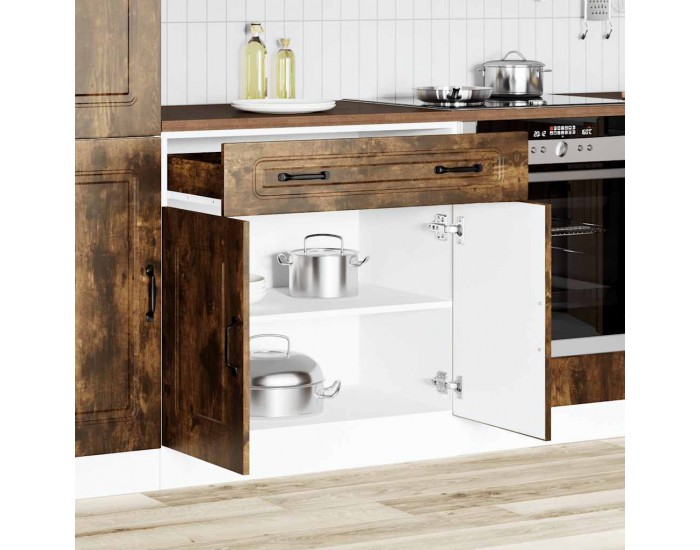 Sonata H Кухненски шкаф, Kalmar, опушен дъб, инженерно дърво