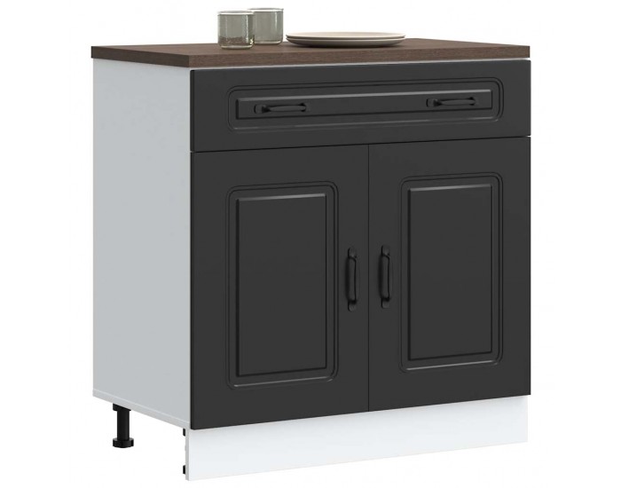 Sonata H Кухненски шкаф, Kalmar, черен, инженерно дърво