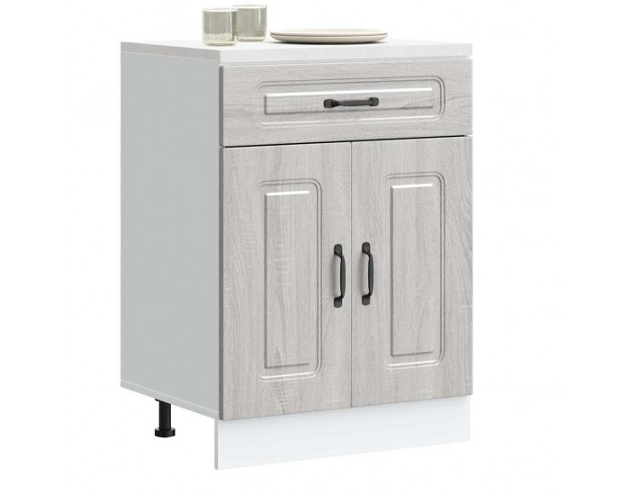 Sonata H Кухненски шкаф, Kalmar, сив сонома, инженерно дърво