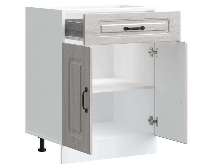 Sonata H Кухненски шкаф, Kalmar, сив сонома, инженерно дърво