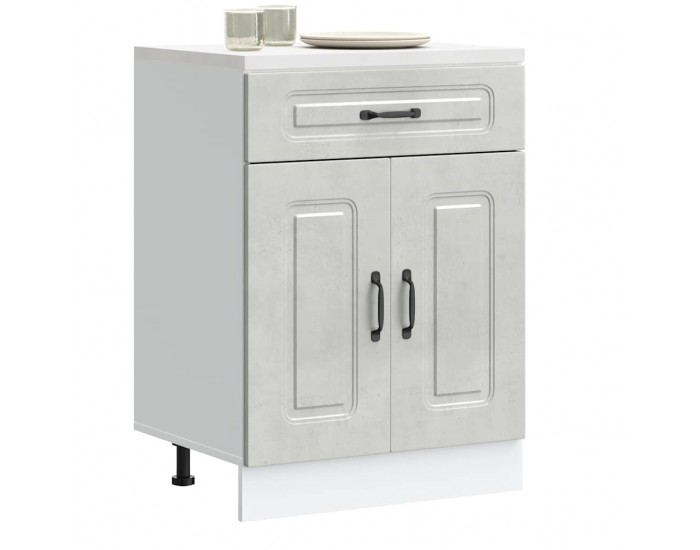 Sonata H Кухненски шкаф, Kalmar, бетонно сив, инженерно дърво