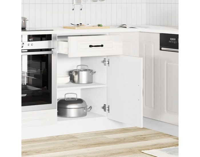 Sonata H Кухненски шкаф, Kalmar, бял гланц, инженерно дърво