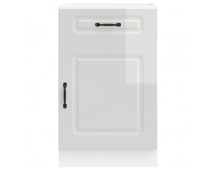 Sonata H Кухненски шкаф, Kalmar, бял гланц, инженерно дърво