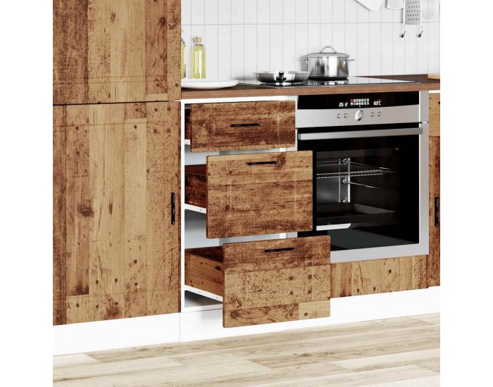 Sonata H Кухненски шкаф Porto, старо дърво, инженерно дърво