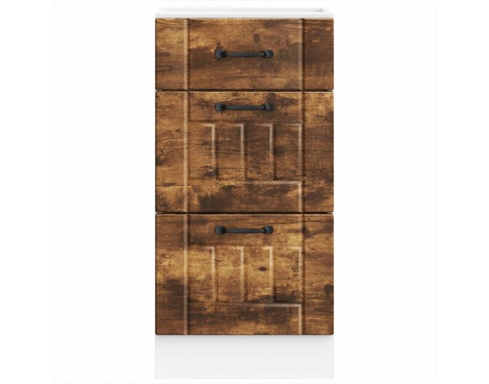 Sonata H Кухненски шкаф Lucca, опушен дъб, инженерно дърво