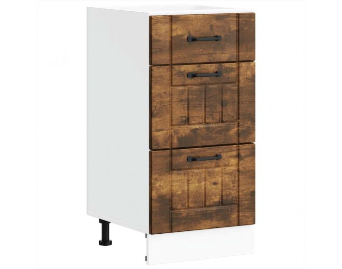 Sonata H Кухненски шкаф Lucca, опушен дъб, инженерно дърво