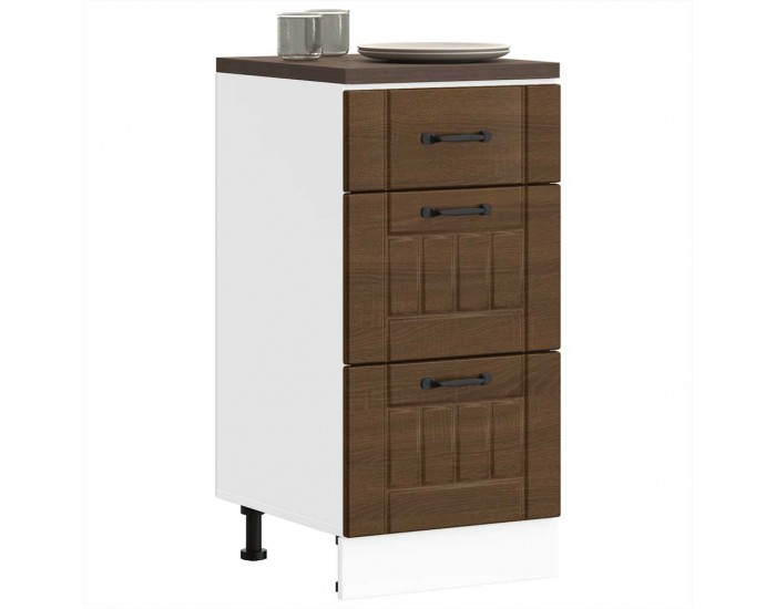 Sonata H Кухненски шкаф Lucca, кафяв дъб, инженерна дървесина