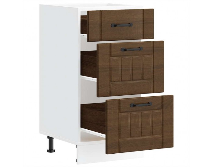 Sonata H Кухненски шкаф Lucca, кафяв дъб, инженерна дървесина