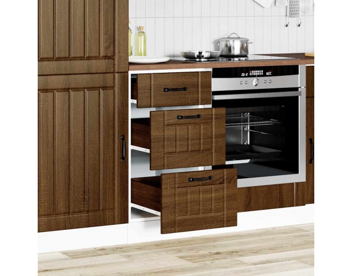 Sonata H Кухненски шкаф Lucca, кафяв дъб, инженерна дървесина