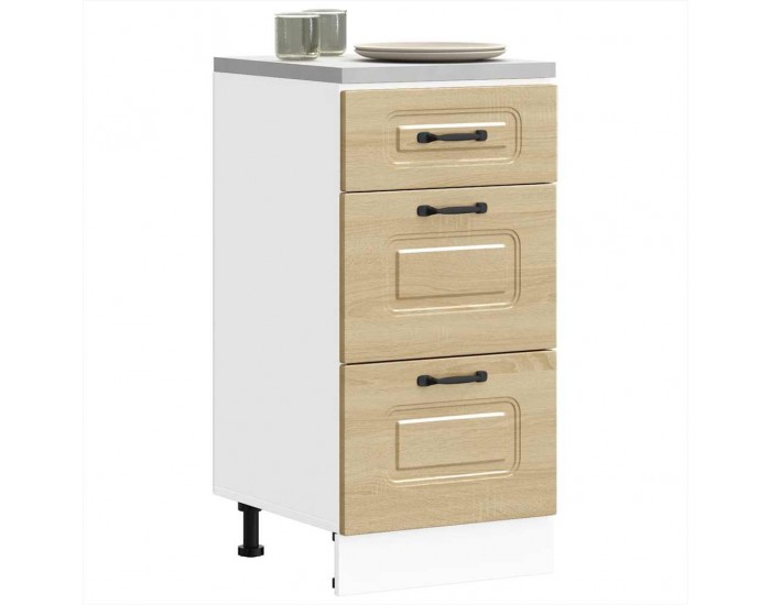 Sonata H Кухненски шкаф Kalmar с висок гланц, бяло, инженерно дърво