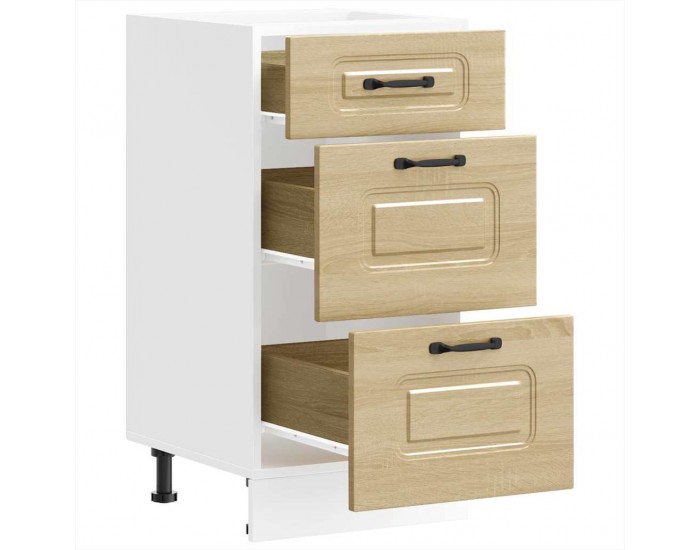 Sonata H Кухненски шкаф Kalmar с висок гланц, бяло, инженерно дърво