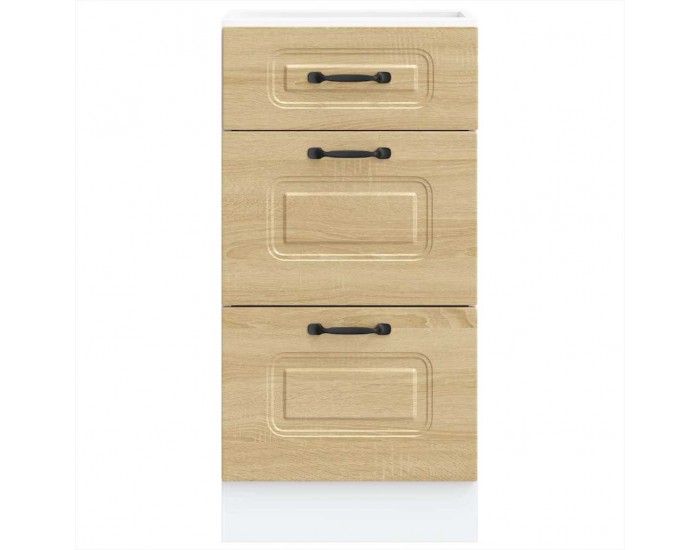 Sonata H Кухненски шкаф Kalmar с висок гланц, бяло, инженерно дърво