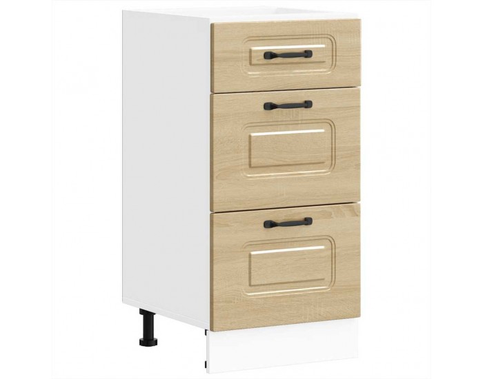 Sonata H Кухненски шкаф Kalmar с висок гланц, бяло, инженерно дърво