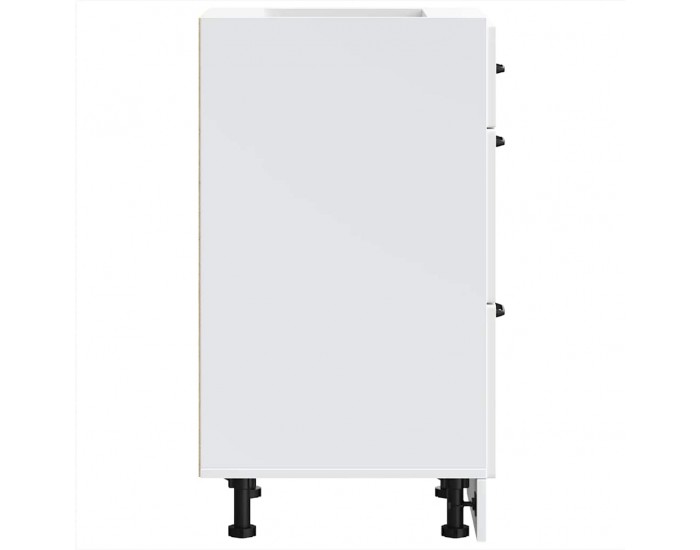 Sonata H Кухненски шкаф, Kalmar, бял, инженерно дърво