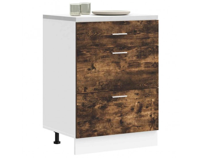 Sonata H Кухненски шкаф Lyon опушен дъб, инженерна дървесина