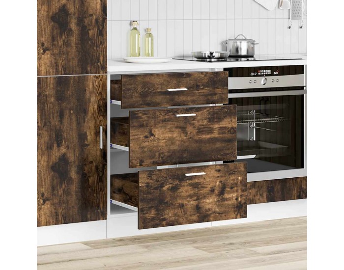 Sonata H Кухненски шкаф Lyon опушен дъб, инженерна дървесина