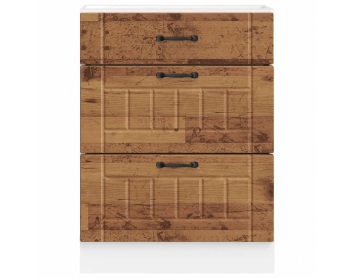 Sonata H Кухненски шкаф Lucca, старо дърво, инженерно дърво