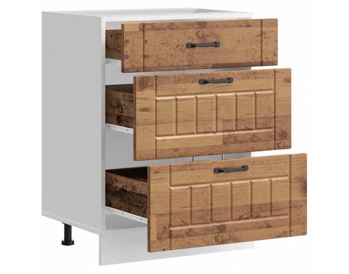 Sonata H Кухненски шкаф Lucca, старо дърво, инженерно дърво