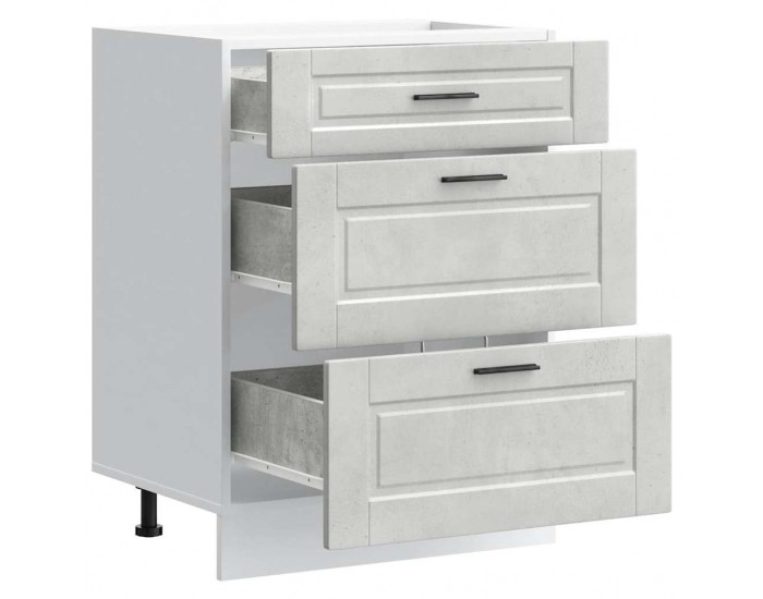 Sonata H Кухненски шкаф Porto, бетонно сив, инженерно дърво