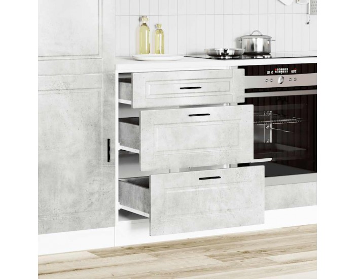 Sonata H Кухненски шкаф Porto, бетонно сив, инженерно дърво