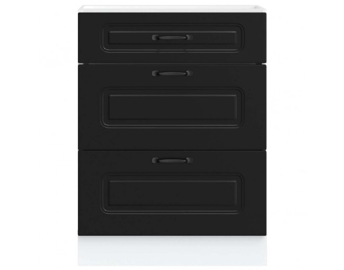 Sonata H Кухненски шкаф Kalmar Черен инженерен дървен материал