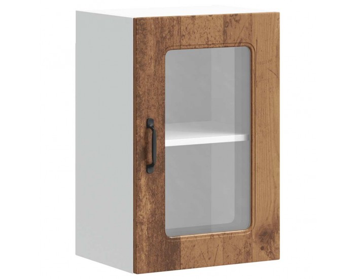 Sonata H Кухненски стенен шкаф със стъклена врата Kalmar Старо дърво Инженерно дърво