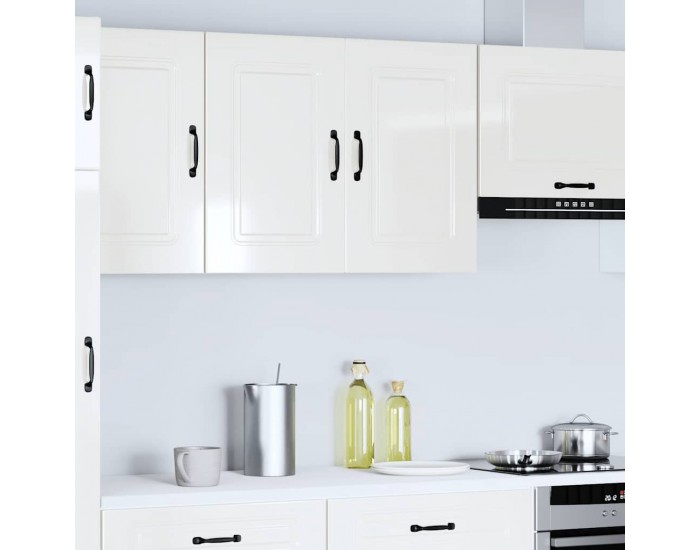 Sonata H Кухненски стенен шкаф, Kalmar, бял гланц, инженерно дърво