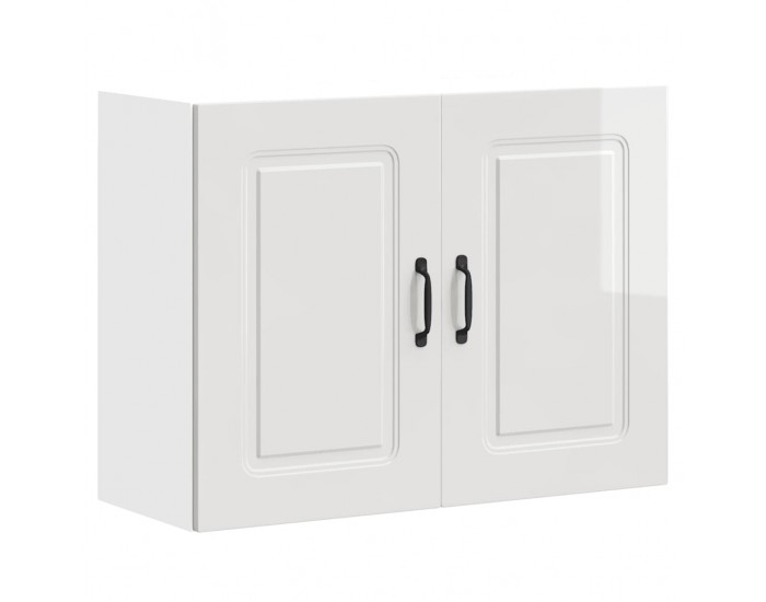 Sonata H Кухненски стенен шкаф, Kalmar, бял гланц, инженерно дърво