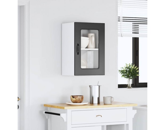 Sonata H Кухненски стенен шкаф с стъклена врата, Kalmar, инженерно дърво