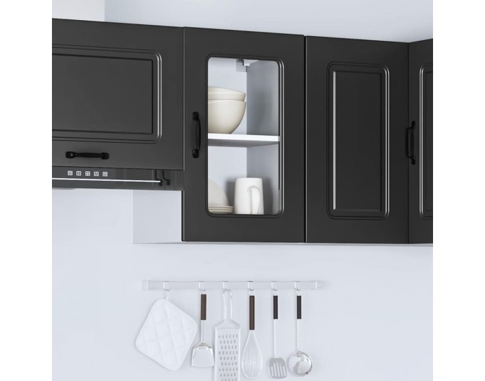 Sonata H Кухненски стенен шкаф с стъклена врата, Kalmar, инженерно дърво