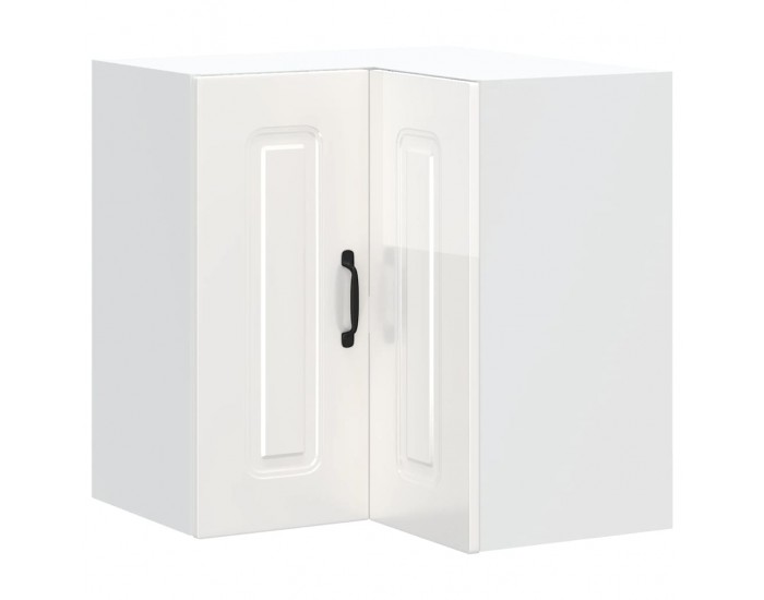 Sonata H Кухненски стенен ъглов шкаф, Kalmar, бял гланц, инженерно дърво