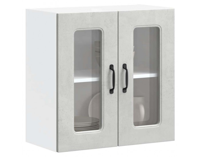 Sonata H Кухненски стенен шкаф с стъклена врата, Kalmar, инженерно дърво