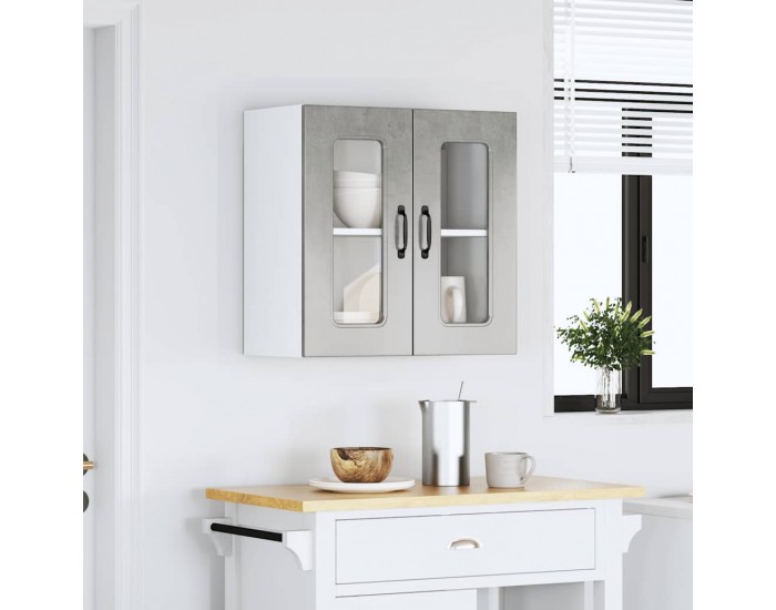 Sonata H Кухненски стенен шкаф с стъклена врата, Kalmar, инженерно дърво