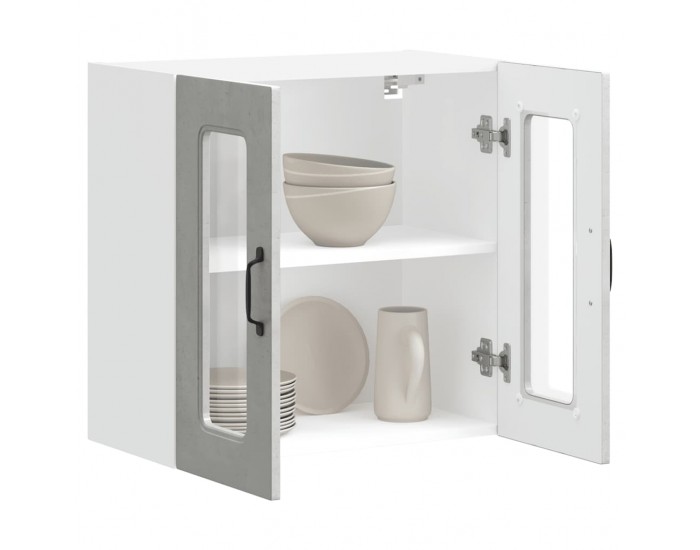 Sonata H Кухненски стенен шкаф с стъклена врата, Kalmar, инженерно дърво