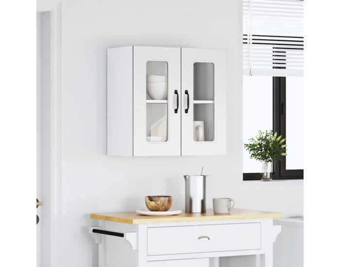 Sonata H Кухненски стенен шкаф с стъклена врата, Kalmar, инженерно дърво