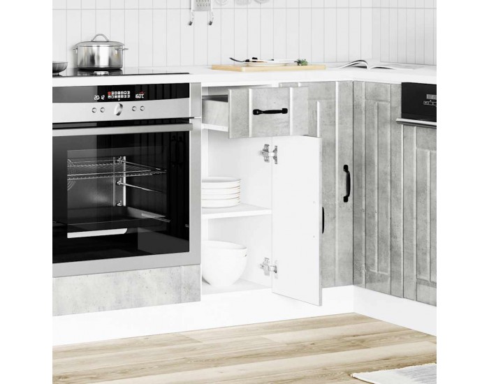 Sonata H Кухненски шкаф Lucca, бетонно сив, инженерно дърво