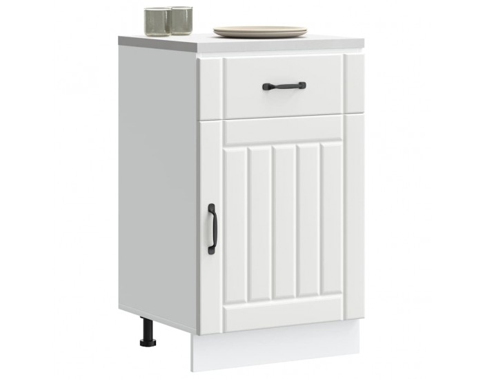 Sonata H Кухненски шкаф Lucca Бяла инженерна дървесина