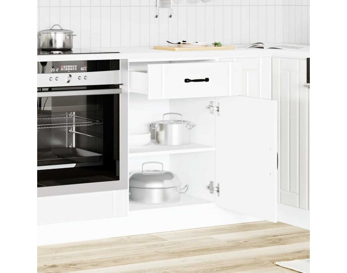 Sonata H Кухненски шкаф Lucca Бяла инженерна дървесина