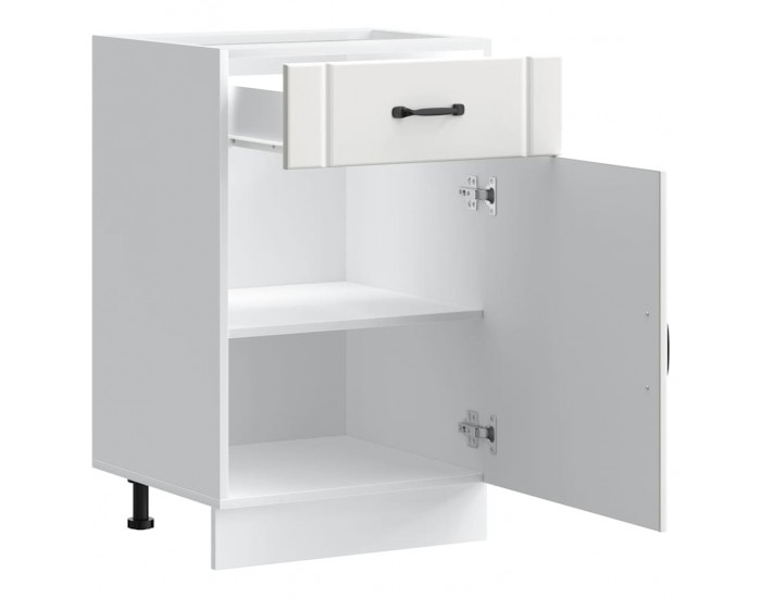 Sonata H Кухненски шкаф Lucca Бяла инженерна дървесина