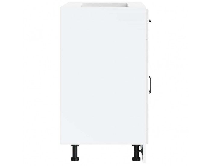 Sonata H Кухненски шкаф Lucca, бял гланц, инженерно дърв