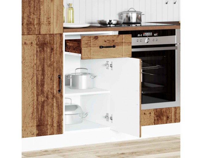 Sonata H Кухненски шкаф Lucca, старо дърво, инженерно дърво