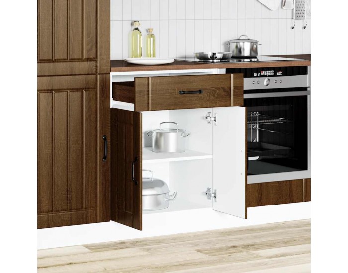 Sonata H Кухненски шкаф Lucca, кафяв дъб, инженерна дървесина