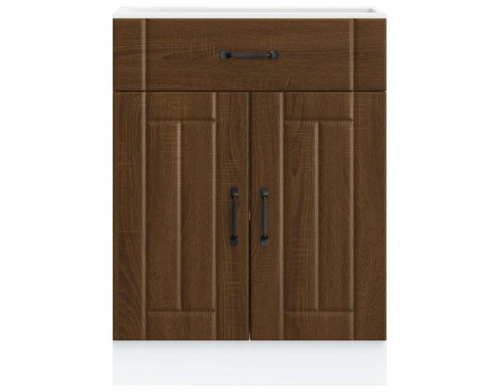 Sonata H Кухненски шкаф Lucca, кафяв дъб, инженерна дървесина